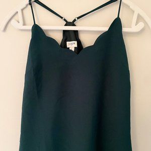 Women's J Crew Hunter Green Lined Tank Top